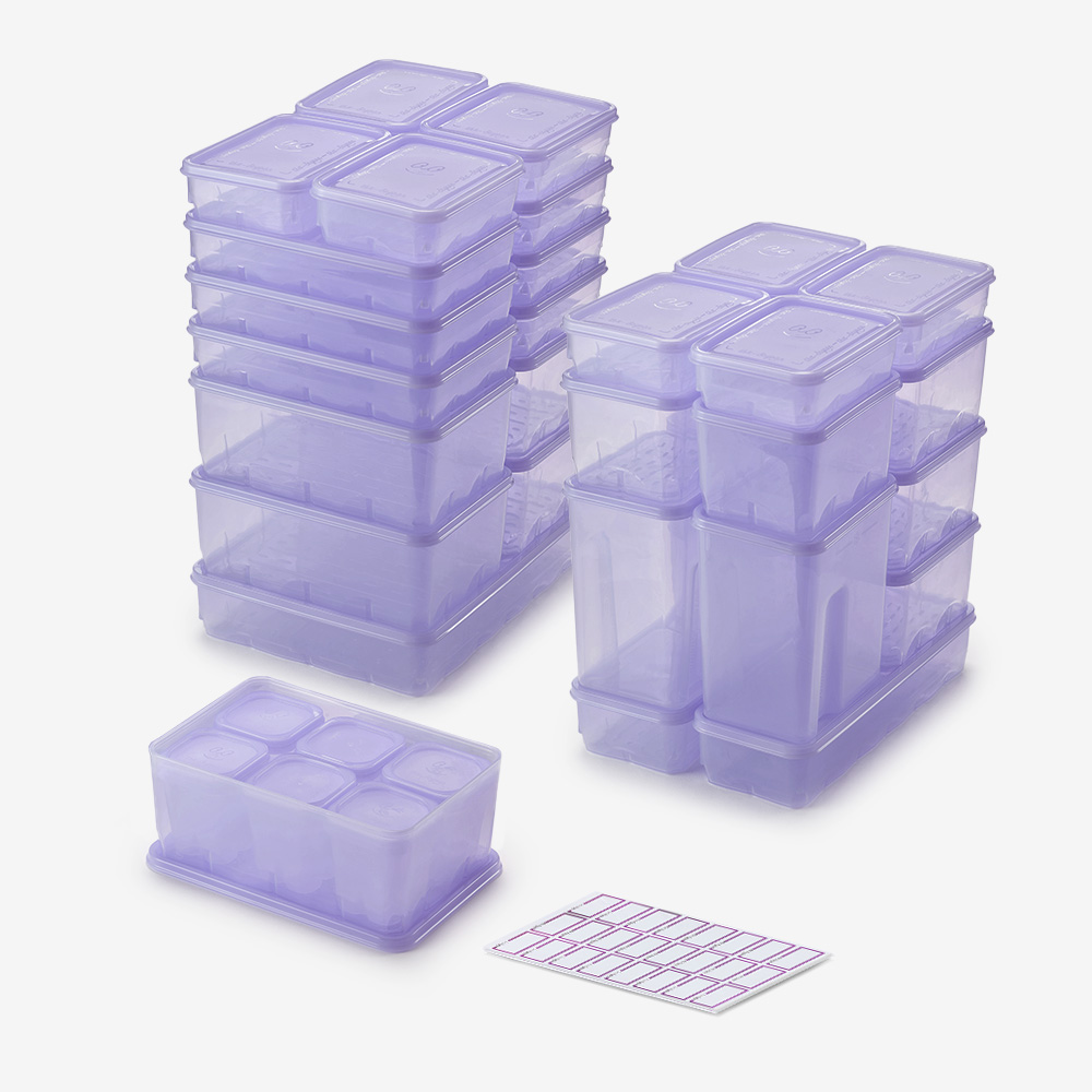 [땡스소윤] 냉동용기 멀티팩 39p (쿨라벤더)