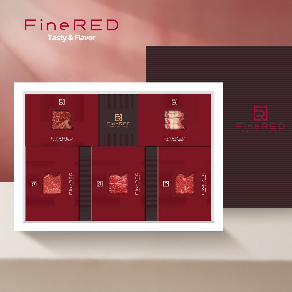 [파인레드] 숙성한우 로스&정육 5선 명품특선 (1.2kg/5팩)