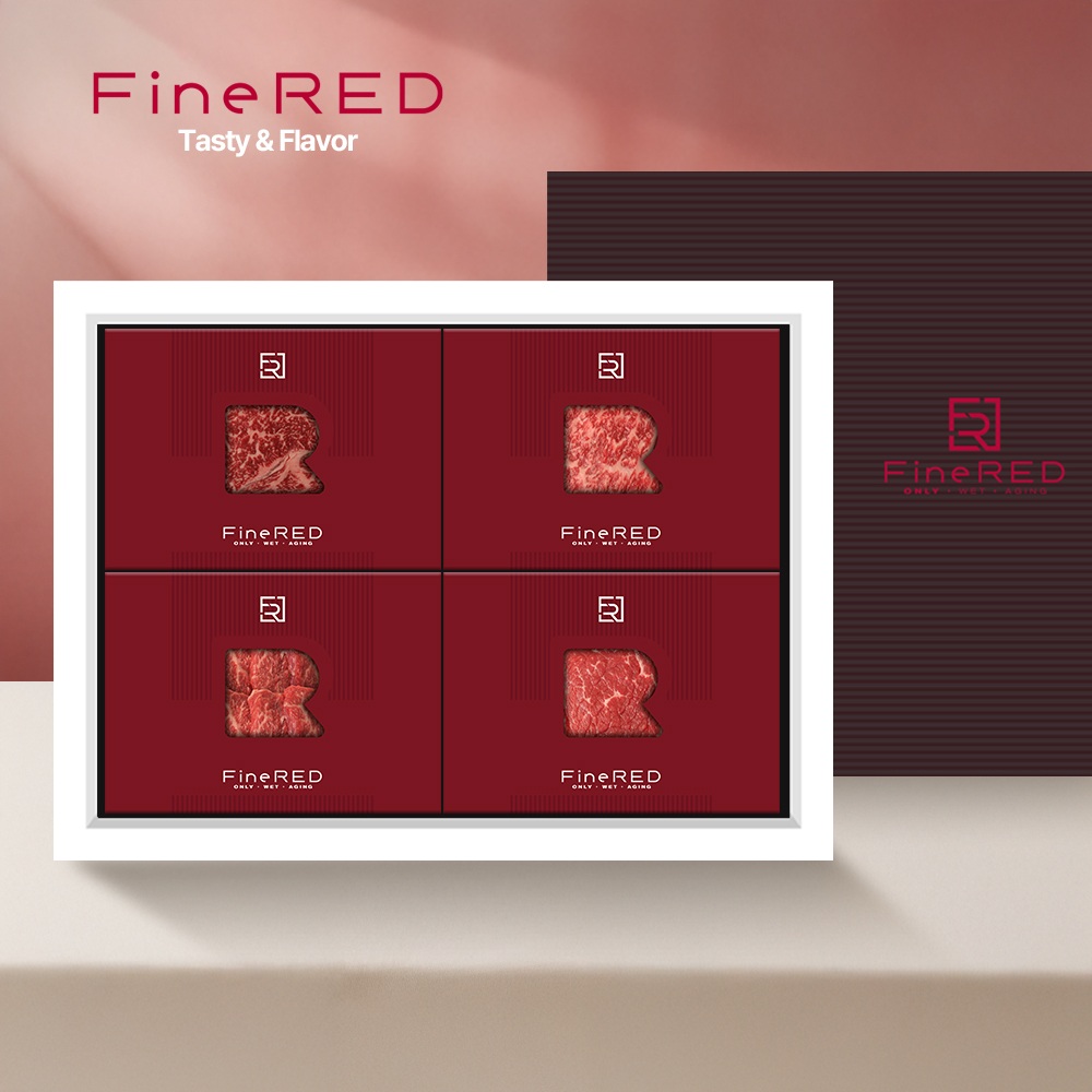 [파인레드] 투뿔숙성한우_로스특선 4종 GIFT (800g/4팩)
