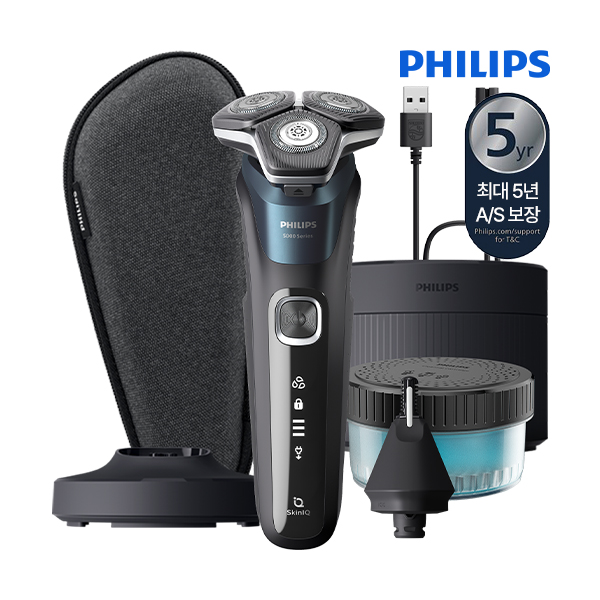 [필립스]  SkinIQ 5000 시리즈 전기면도기 일렉트릭 블루 S5889/71