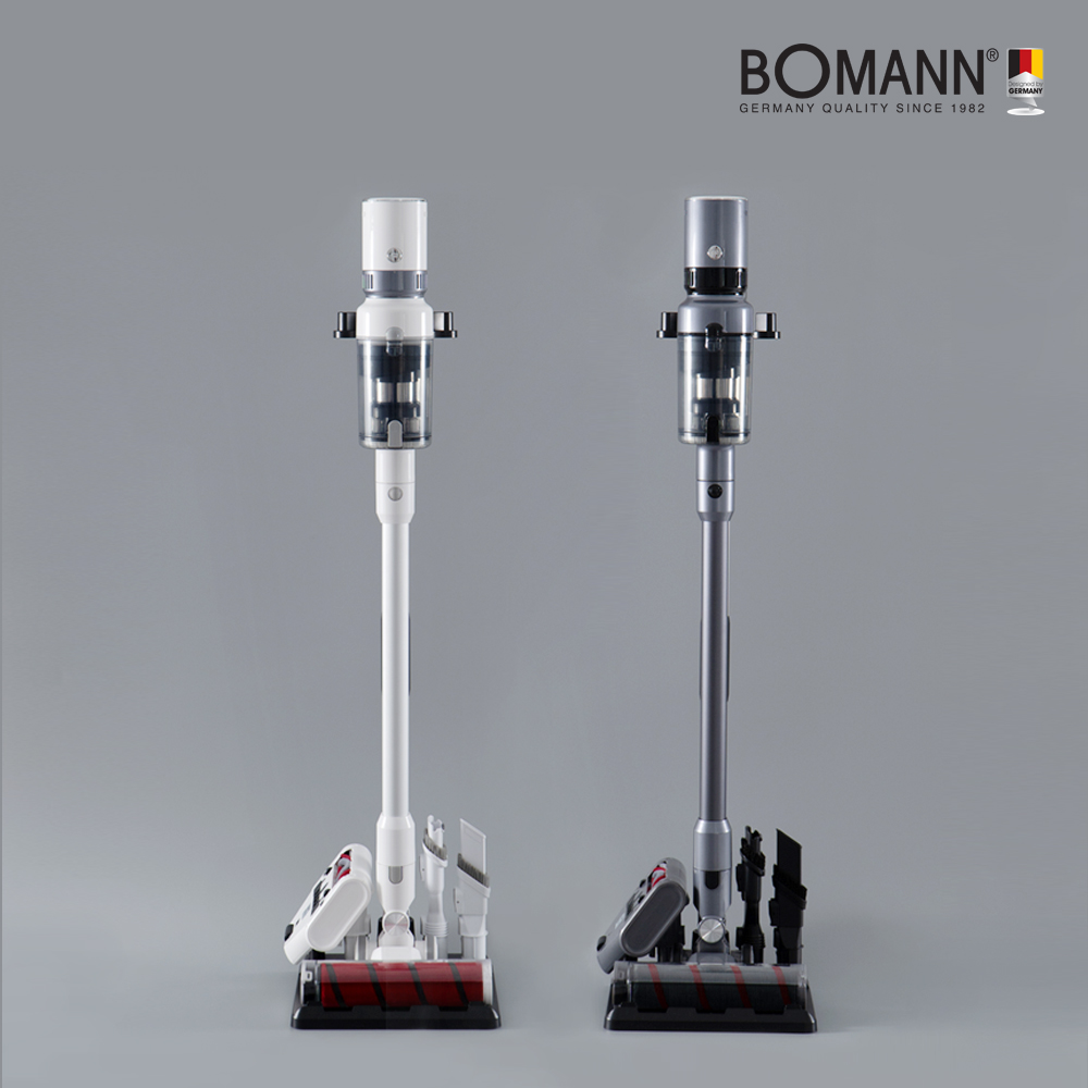 [보만] 25000pa 180도 회전 무선청소기(충전용 거치대 포함) (화이트,그레이 택1)