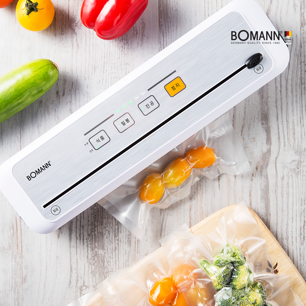 [보만] 가정용 초간편 미니 진공 밀봉 포장기 올인원 음식 압축기 VS6110G