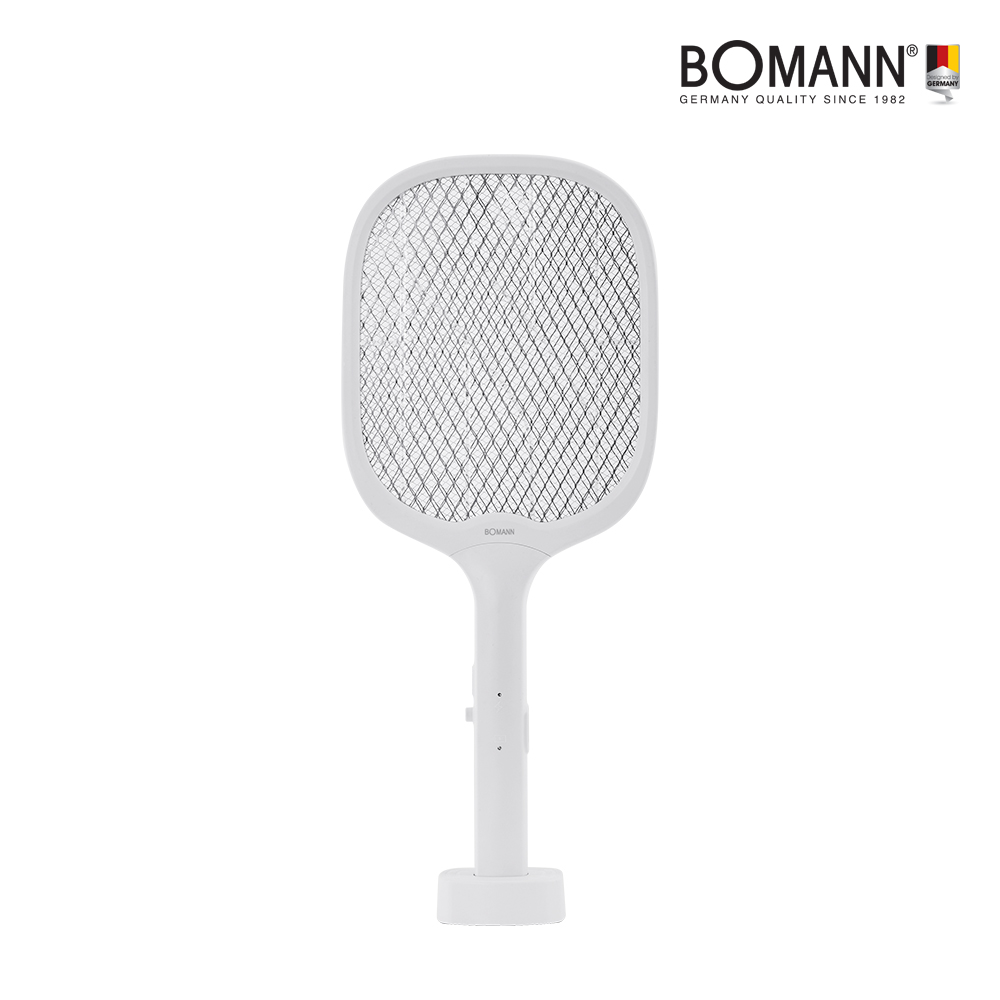 [보만] 3중 안전망 스탠드 무선 충전식 모기채 IK2311W