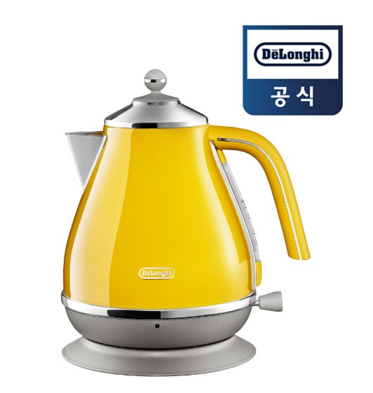 [드롱기] 선플라워 1.7L 무선 전기주전자 옐로우 KBOC2001.Y